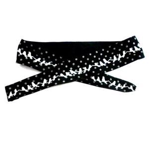 Black & White Screen Printed Belt White Birds on a Wire One Size Jenna Rose S-XL